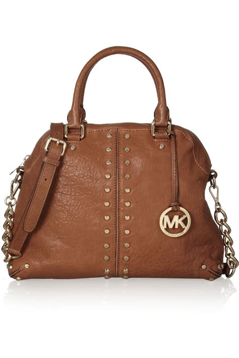 michael kors distressed brown leather purse|solid brown Michael Kors purses.